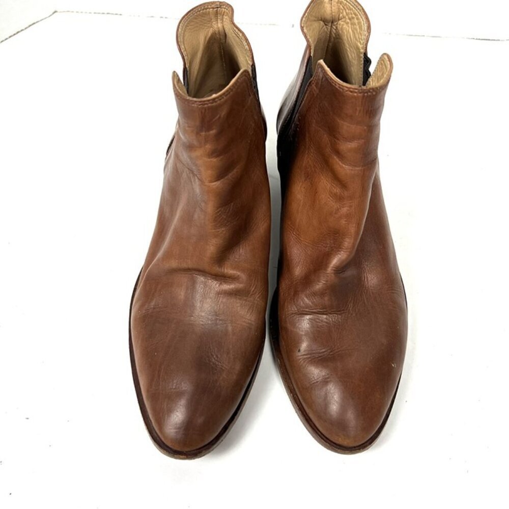 Sabani Florence Made in Italy‎ Leather Ankle Boots Sz 36 US 6 Cognac Preppy - Picture 2 of 9